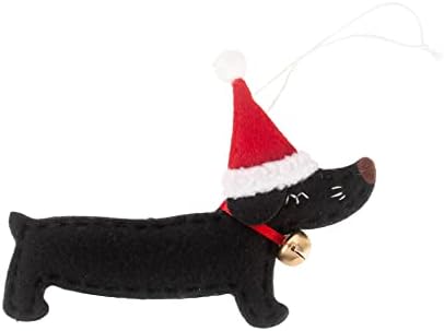 ציוד לחג המולד חדש קישוט לחג המולד עץ חג המולד תליון עץ חג המולד כלב כלב תליון קטן שחור