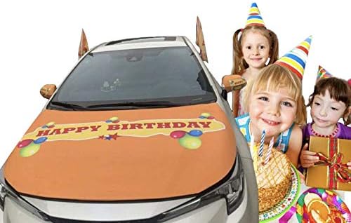 כתום אתה שמח שזה יום ההולדת שלך: מכסה המכונית של רכב יום הולדת שמח, כיסויי מראה ודגלים