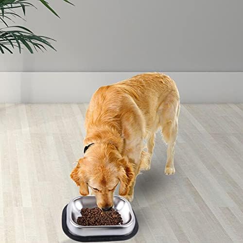 קערת כלבים לכלבים קטנים גדולים לחיות מחמד קערות כלבים מונעות החלקה למזון או מים 304 קערות האכלה מנירוסטה
