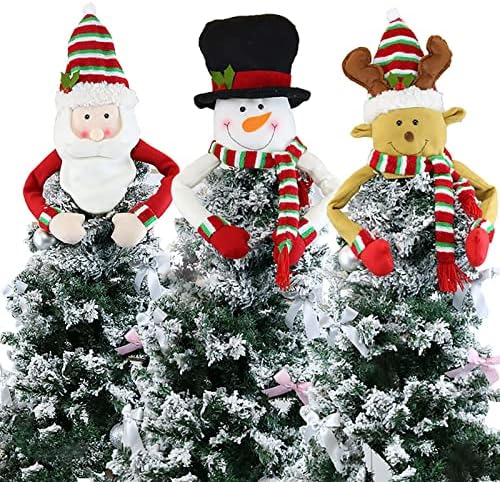 קישוט בד גנום חורף סנטה עץ זרועות חמוד הניתן לחג המולד קישוטי עץ החג סנטה טופר פיגילנדרי אספקת