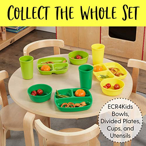 אקר4ילדים הארוחה הראשונה שלי קערות חטיפים, כלי שולחן מפלסטיק לילדים, ניתנים לגיבוב ומדיח כלים, קערות