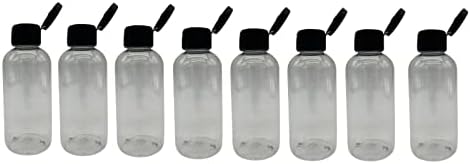 חוות טבעיות 4 גרם בקבוקים חופשיים BPA BOSTON BOSTON - 8 מכולות ריקות הניתנות למילוי ריק - שמנים