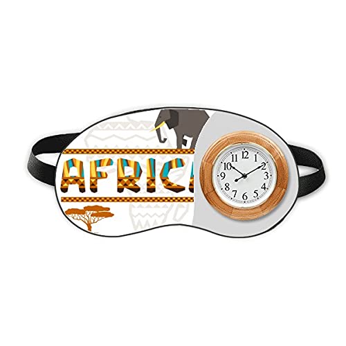 אפריקה מפה פיל אפריקאית סוואנה שינה ראש עיניים שעון שעון נסיעות צלון