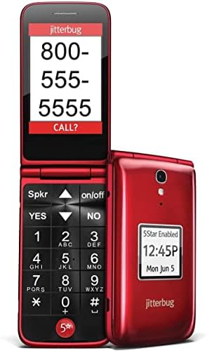 Jitterbug 8 GB טלפון סלולרי - אדום