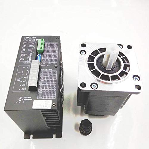 Gowe Auto CNC צעד מנוע+ ערכות כונן 3Phase NEMA 52 130 ממ 50 ננומטר מנוע צעד AC עם נהג 1.2 מעלות