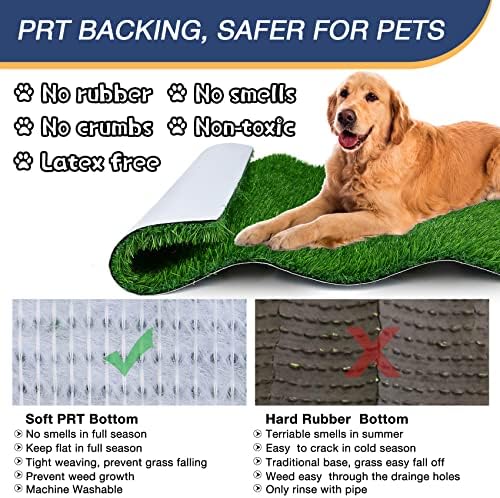 כרית שתן דשא מלאכותי לשימוש חוזר גלוברין לכלבים, דשא אימון בסיר גור, מחצלת דשא מזויפת ידידותית לחיות מחמד עבור
