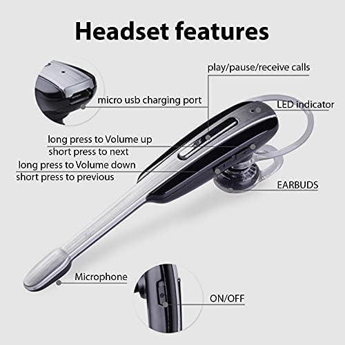 אוזניות Volt+ Tek Styz התואמות ל- ZTE AXON 40 מהדורת שטח אולטרה באוזן באוזן Bluetooth רעש באוזן