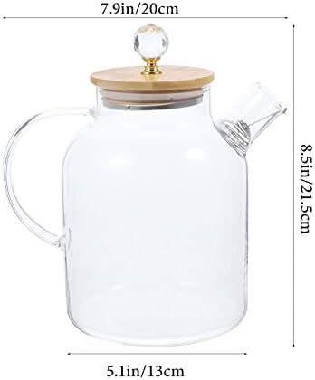 קאבילוק סיר תה סיר תה סיר תה זכוכית מים קנקן קנקן זכוכית קנקן מים צלולים קנק