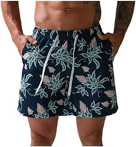 פלוס מכנסיים קצרים בגודל חוף לגברים מצחיקים הדפסים מצחיקים אימון לוח גוש
