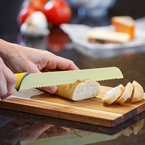 שמח סכין סט למטבח - נירוסטה שף סכיני עם נדנים / חד בצבע להבים עם החלקה ידיות / מגוון טפלון בישול