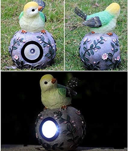 Lovepet Garden חיצוני מדשאה סולארית סימולציה של ציפורים פארק בעלי חיים קישוט זכוכית פלדה פסלת פסלים קישוט