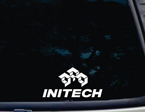 Initech - 7 x 3 1/2 Die Cut Cut מדבקות ויניל לחלונות, מכוניות, משאיות, ארגזי כלים, מחשבים ניידים, MacBook - כמעט