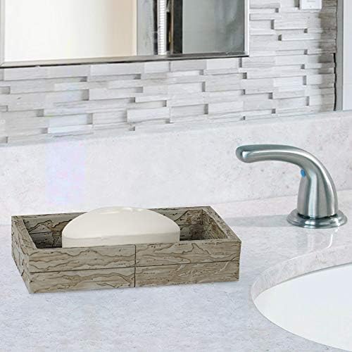 NU פלדה כפרית סבון סבון בר מחזיק מלט ואבן אמיתית לחדרי אמבטיה וחללי יהירות