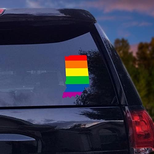 אינדיאנה קשת קשת להטבים מדבקות מכוניות מדבקות מדבקות גאווה הומוסקסואלית למכוניות אמריקה מדינת ארהב מדבקות