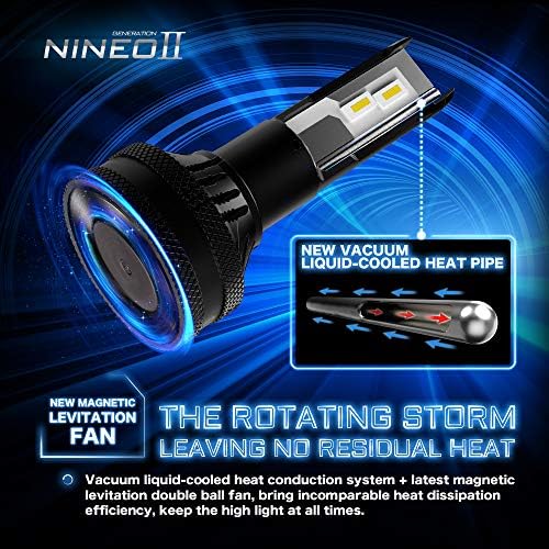 Nineo H3 נורות ערפל LED ונורות H4 9003 נורות LED משולבות