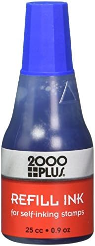 2000 בתוספת מילוי דיו לבולי דיו עצמי, בקבוק סחיטה 25 סמ ' ק, כחול-קוסמ032961