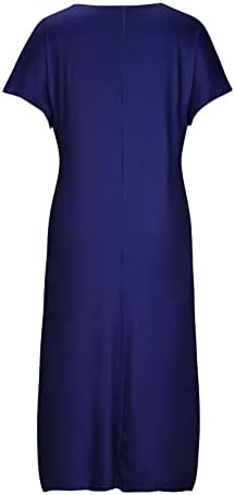 שמלות קיץ Zefotim לנשים 2023 שרוול קצר נגד צוואר הדפס וינטג