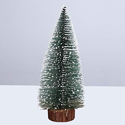 עץ חג המולד מלאכותי של Pretyzoom עץ חג המולד עצי אורן SISAL עצי חג המולד חלבית עם בסיס עץ שולחן