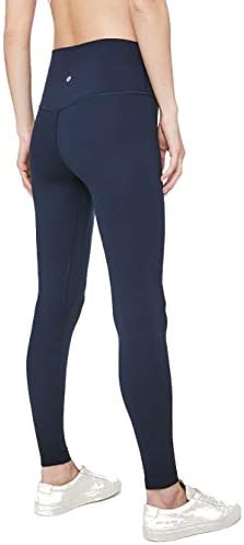 לולולמון יישר מכנסי יוגה באורך מלא-עיצוב בגזרה גבוהה, תפר בגודל 28 אינץ