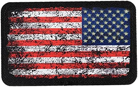 דגל ארצות הברית-טקטי גיתד כוכבים אמריקאי צבאי דגל תיקון וו ולולאה אטב