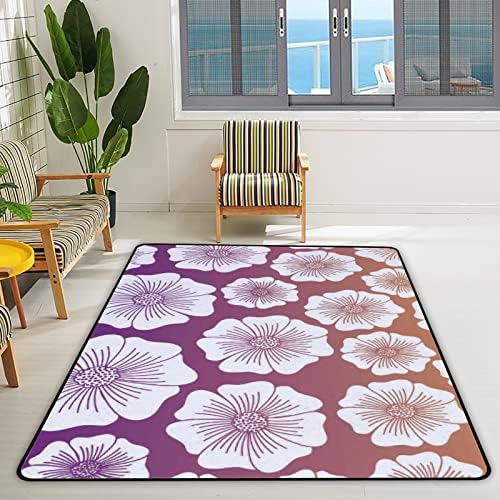 זוחל שטיח מקורה משחק מחצלת פרחים טרופיים לסלון חדר שינה חינוכי חינוך חינוכי שטיח שטיח 80x58 אינץ '
