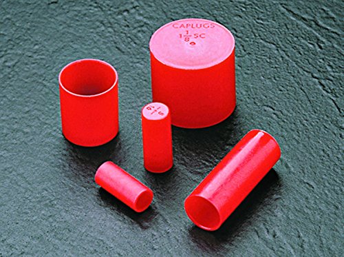Caplugs 99191282 מכסה שרוול פלסטיק לקצוות צינור. SC-1 3/16, PE-LD, ID CAP 1.188 אורך 1.00, אדום