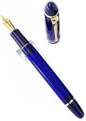 כחול 699 עט מזרקת ואקום קטע מוצק אפור שקוף F0.5 ממ ציפורן