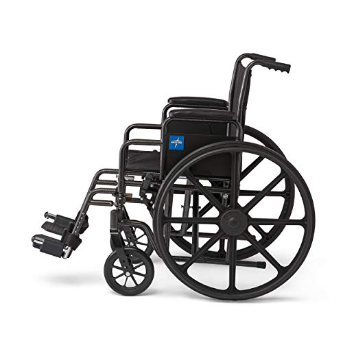 מדלין חזק ויציב כיסא גלגלים עם שולחן-אורך זרועות נדנדה משם רגל נשען עבור קל העברות, 16 מושב
