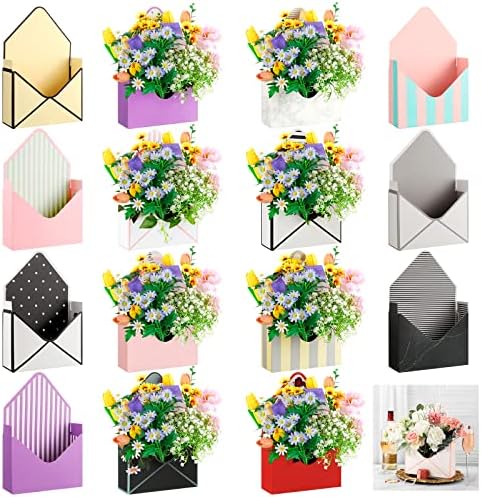 30 יח 'קופסאות מעטפת זרעי פרחים מגוונים 15 סגנונות זר פרחים אריזת קופסאות נייר מתנה קופסאות פרחים ריקות