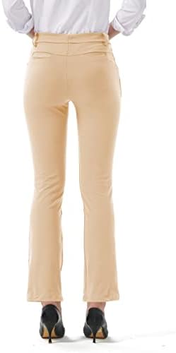 מכנסי שמלת keolorn מכנסי יוגה מנוגדים לנשים עם כיסים מכנסי אימון מותניים גבוהים לנשים מושכים