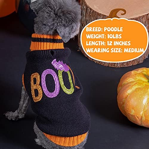 Cyeollo Dog Sweater Sweater גולף צוואר צווארון בגדי Boo Boid בגדי סוודרים קל משקל לכלבים קטנים וחתולים
