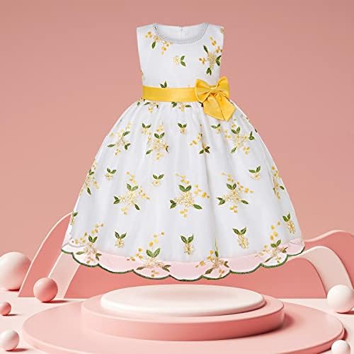 שמלת קשת רקמה שרקית הנסיכה טוטו בנות שמלת ילדות קטנות רקום רקום מתנות ליום הולדת ילדה בת 4