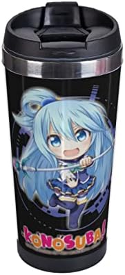 Uogeep anime konosuba כוס קפה מבודדת כפולה כוס נירוסטה נירוסטה כוסות נסיעות אופנה