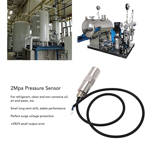 מתמר לחץ Oumefar, מתמר לחץ חיישן לחץ 2MPA משדר לחץ נירוסטה משדר מימי אוויר דלק שמן 0.5-4.5V