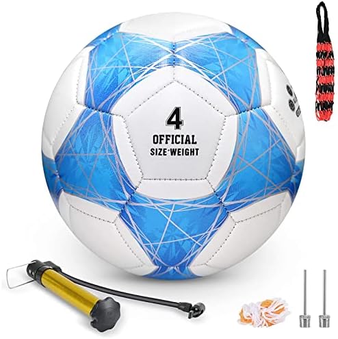 STEEFAN PINK כדורגל כדור גודל 3/4/5 לילדים משחק חיצוני, מחליף כדור כדורגל מחטי כדור רשמיים ומשאבת אוויר, רעיון