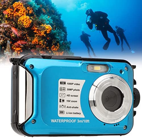 מצלמה מתחת למים מצלמה דיגיטלית 10ft אטום למים 1080p 30mp 16x 10ft צלילה שחייה