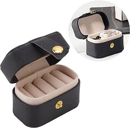 תיבת טבעת ENPAP, ​​תיבת אחסון טבעת מיני, קופסת מחזיק תכשיטים ניידים קטנה, מארגן תיבת תכשיטים לעור