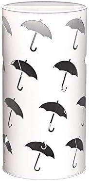 מטריית ניאוצי עמדת עגול עם מגש ניקוז, דלי מטרייה לקני כניסה מקלות הליכה/שנהב לבן