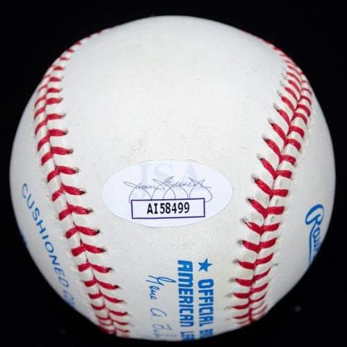 Yogi Berra Hof 72 חתום חתימה בייסבול OAL JSA COA AI58499 - כדורי בייסבול עם חתימה