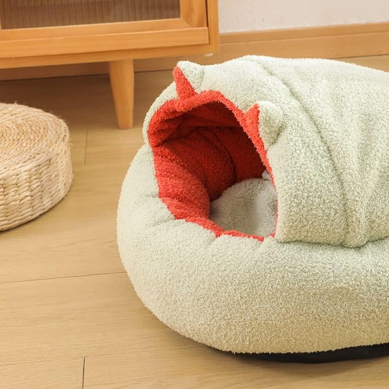 מיטת חתול עגולה של WXBDD למיטת כלבים כרית מחמד חיות מחמד ארוכת קטיפה בית חתול שקי שינה ספה מחמד ספה גור כלב