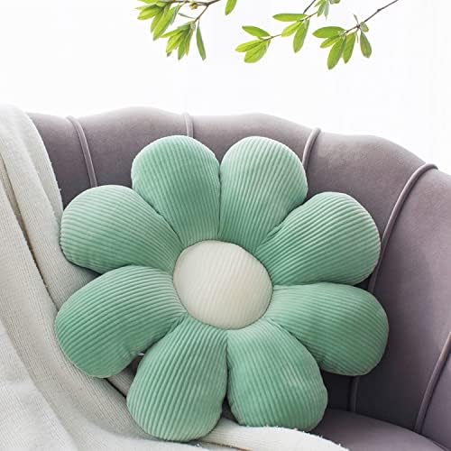 כרית פרחים vdoioe, כרית כרית בצורת פרחים כרית ישיבה כרית פרח כרית רצפה ירוקה כריות ישיבה דקורטיביות ביתיות