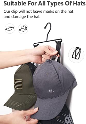 כובע ארגונית מתלה ארון תליית כובע שוער קולב עם 16 ווים מודרני בייסבול כובע ארגונית עבור דלת וקיר רב תכליתי