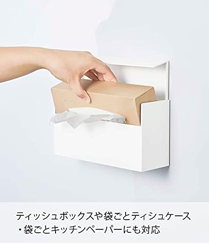 תעשיות ימאזאקי 5439 מחזיק נייר מגנטי, לבן, בערך. W 9.6 x D 3.4 x H 5.3 אינץ ', מגדל, מארז מגבת נייר