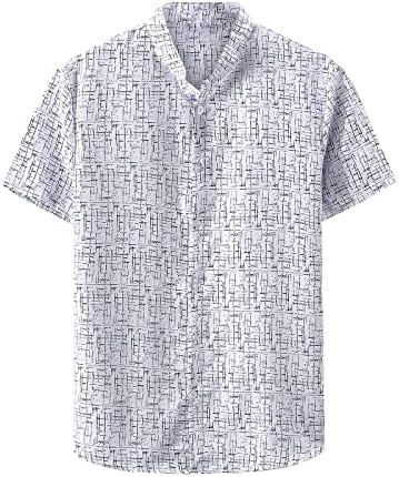 NARHBRG שנות ה -80 שנות ה -90 ALOHA HAWAIIAN חולצות לגברים HIPSTER RETRO כפתור למטה חולצה שרוול קצר חולצת