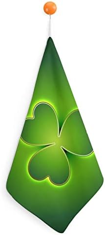 מגבת יד של Lurnise St. Patrick's Day's Irish Shamrock Leaf מגבות מגבות מנה עיצוב שרוך לספורט
