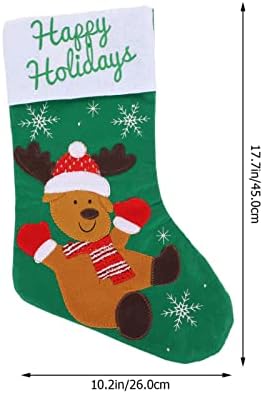 שקית מתנה של קאבילוק סנטה 2 יחידות חג המולד תלויה גרביים חג שמח שקית שקית שקית גרב מחזיק כלי שולחן חג המולד
