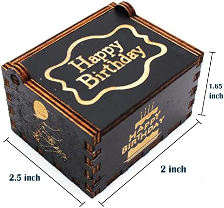 Disfuco 2 קופסת מוסיקה ליום הולדת שמח - מתנה ליום הולדת שני פעוט ילד או ילדה - קופסת מוסיקלית של