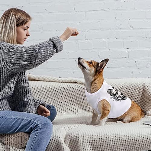 טנק כלב כלב של האסקי סיבירי - חולצת טריקו לכלבים של בעלי חיים - עיצובים כלבים בגדי כלבים - לבן, מ