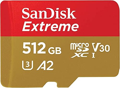SanDisk 512GB קיצוני microSDXC 190MB/s UHS-I כרטיס זיכרון SDSQXAV-512G-GN6MN צרור עם GoRAM כרטיס הקורא
