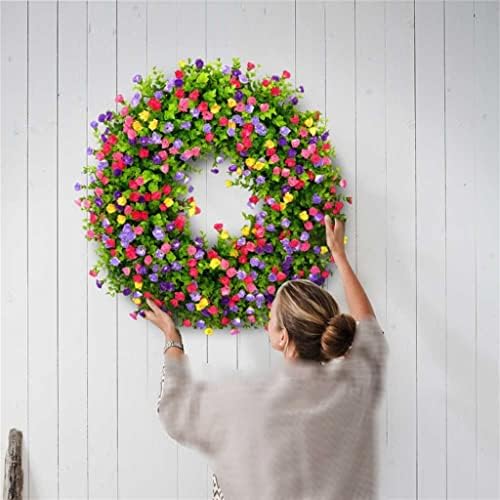 בית חווה ZHYH קוטג 'צבעוני זר צמחי פרחים לחתונה עיצוב דלת קדמית